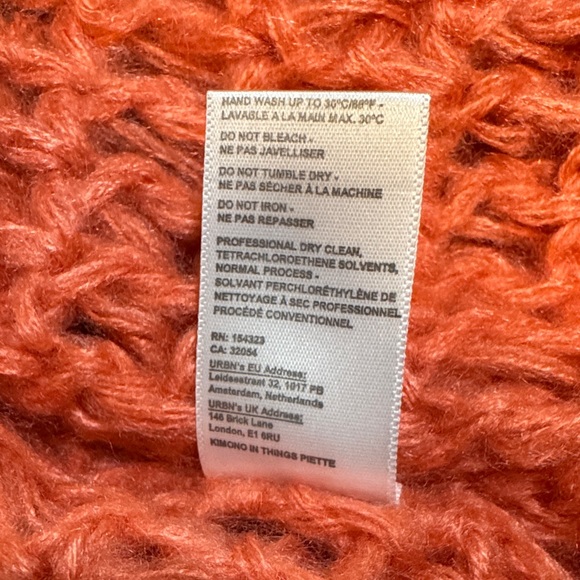 Pilcro Anthropologie Loop Crochet Cardigan with Sequins Coral One Size - Picture 9 of 14